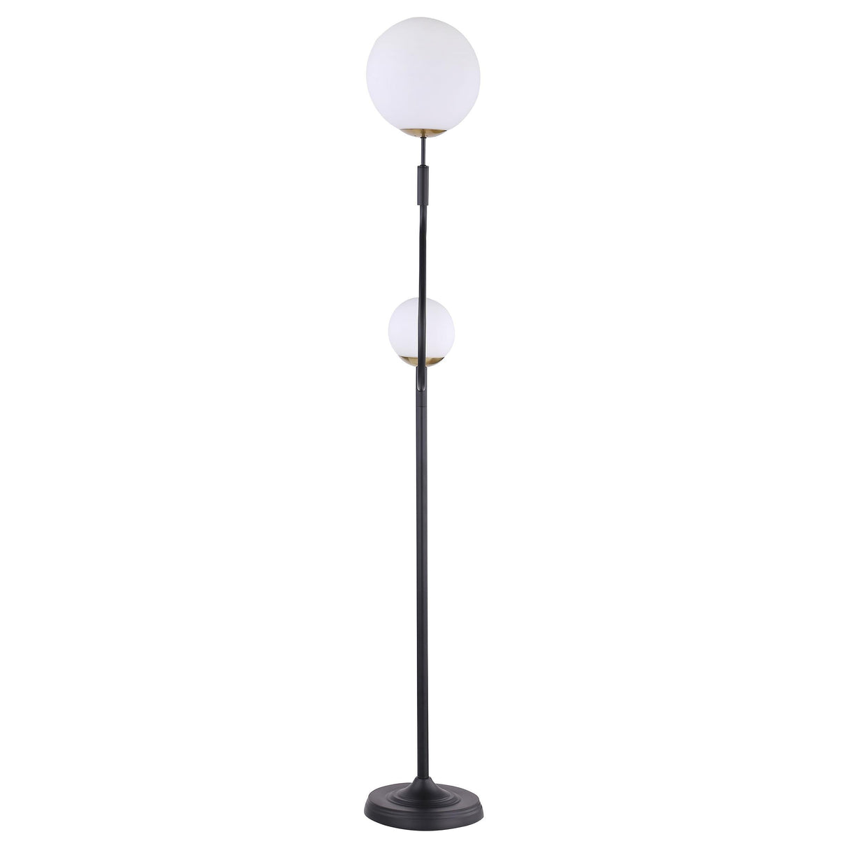 Dacki Black 69-inch Dual Spherical Bulb Metal Floor Lamp by Coaster at Eve Furniture