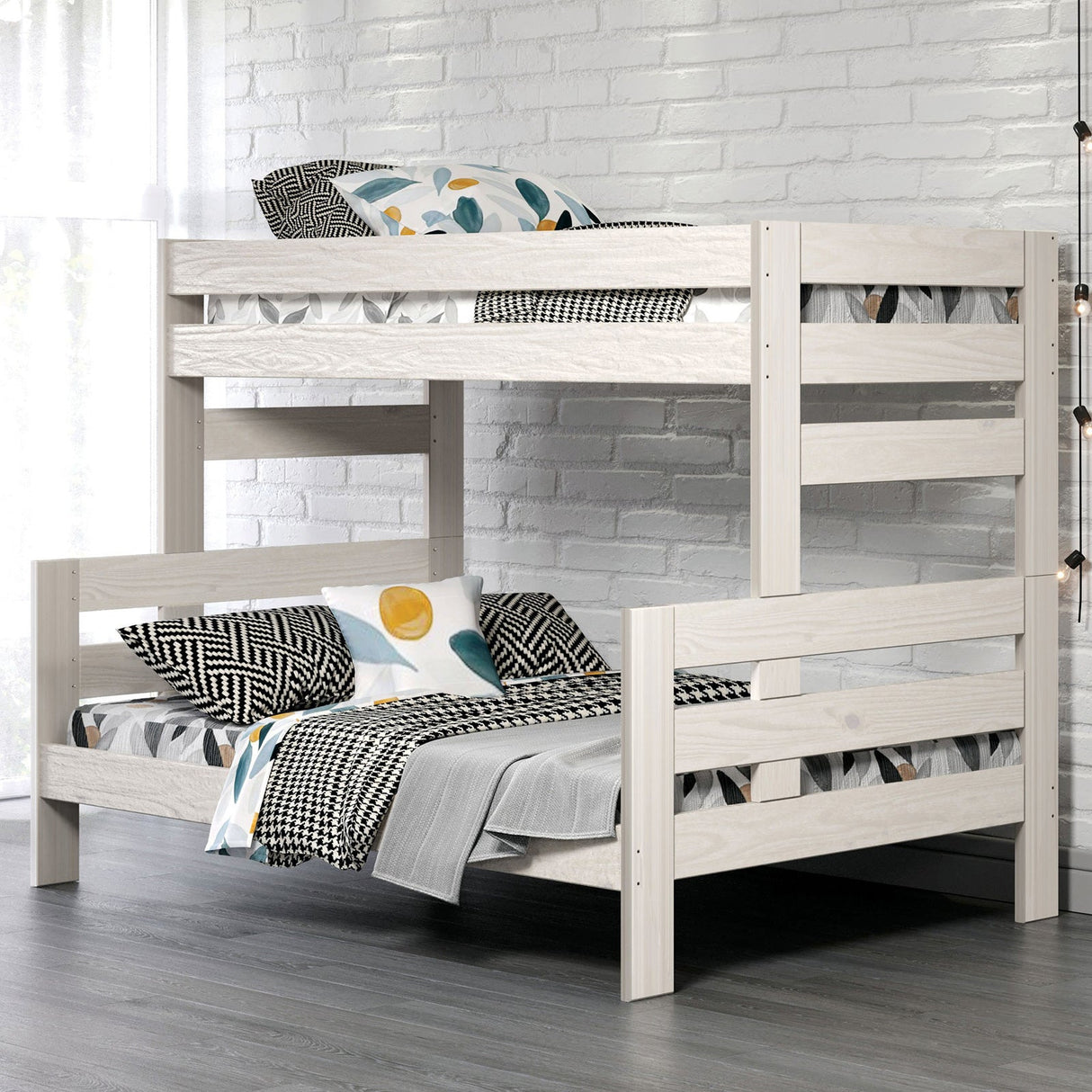 Damaris White Twin/Full Bunkbed by Furniture of America at Eve Furniture