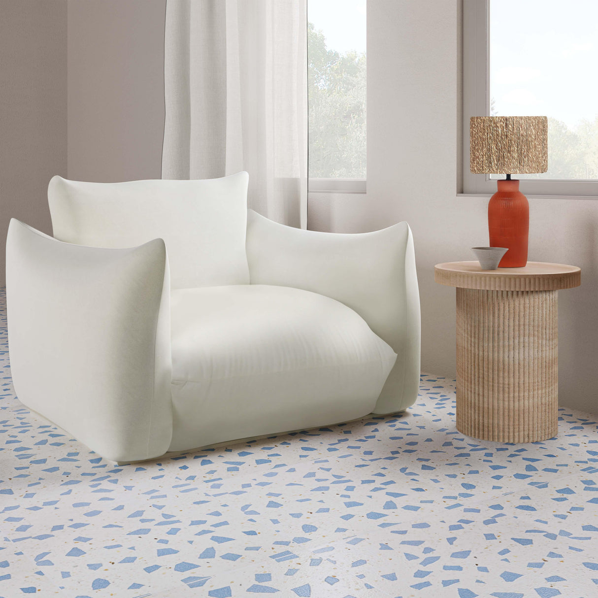 Darcy Concrete Indoor / Outdoor Side Table by TOV Furniture at Eve Furniture