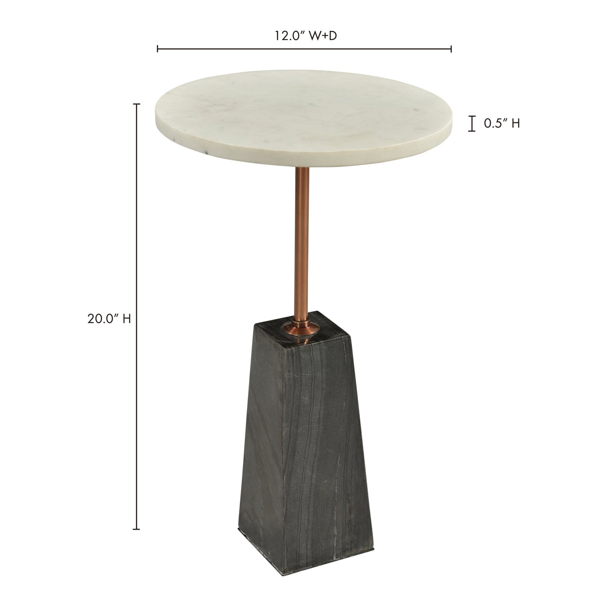 Dawn White Accent Table by Moe's Home at Eve Furniture