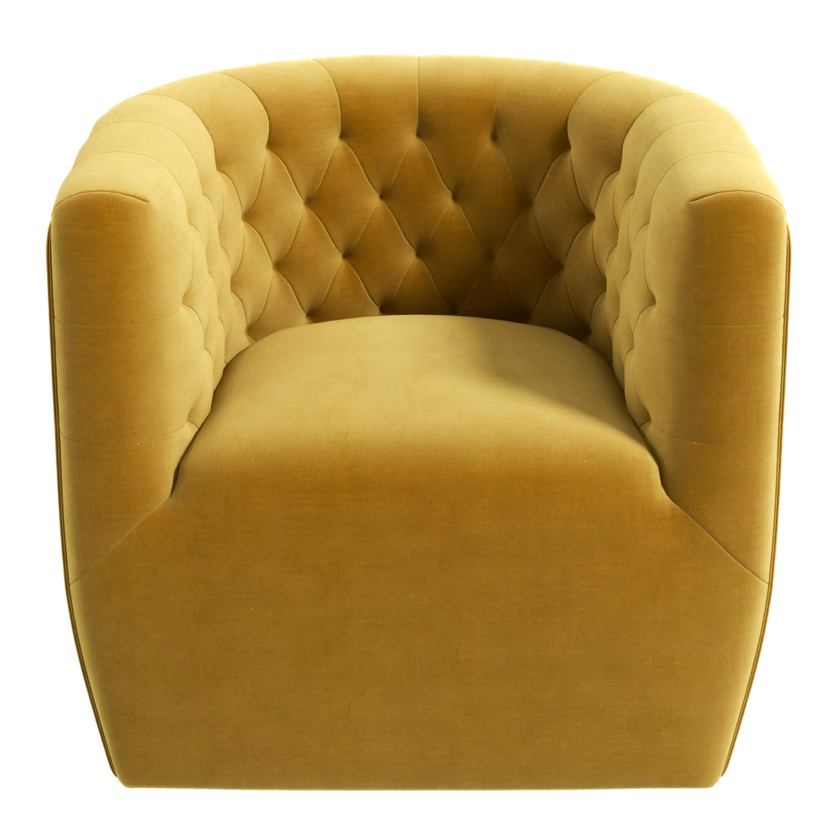 Delaney Gold Velvet Swivel Chair by Ashcroft Imports at Eve Furniture