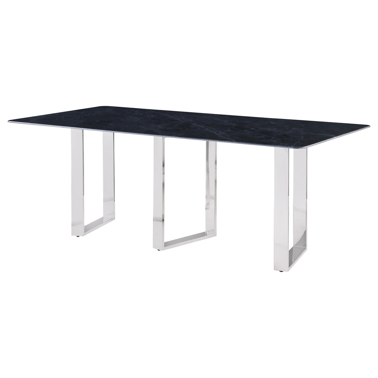 Desden Gray Rectangular Sintered Stone Dining Table by Coaster at Eve Furniture