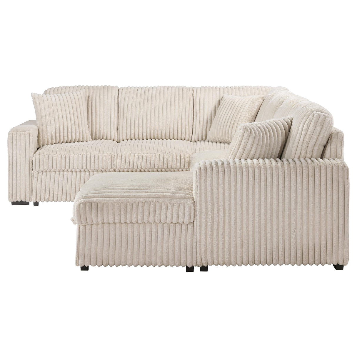 Devonshire Camel Sleeper Sectional Sofa Storage Chaise by Coaster at Eve Furniture