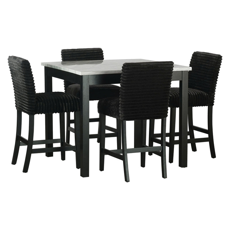 Dior Black 5-Piece Dining Room Set by Happy Homes at Eve Furniture