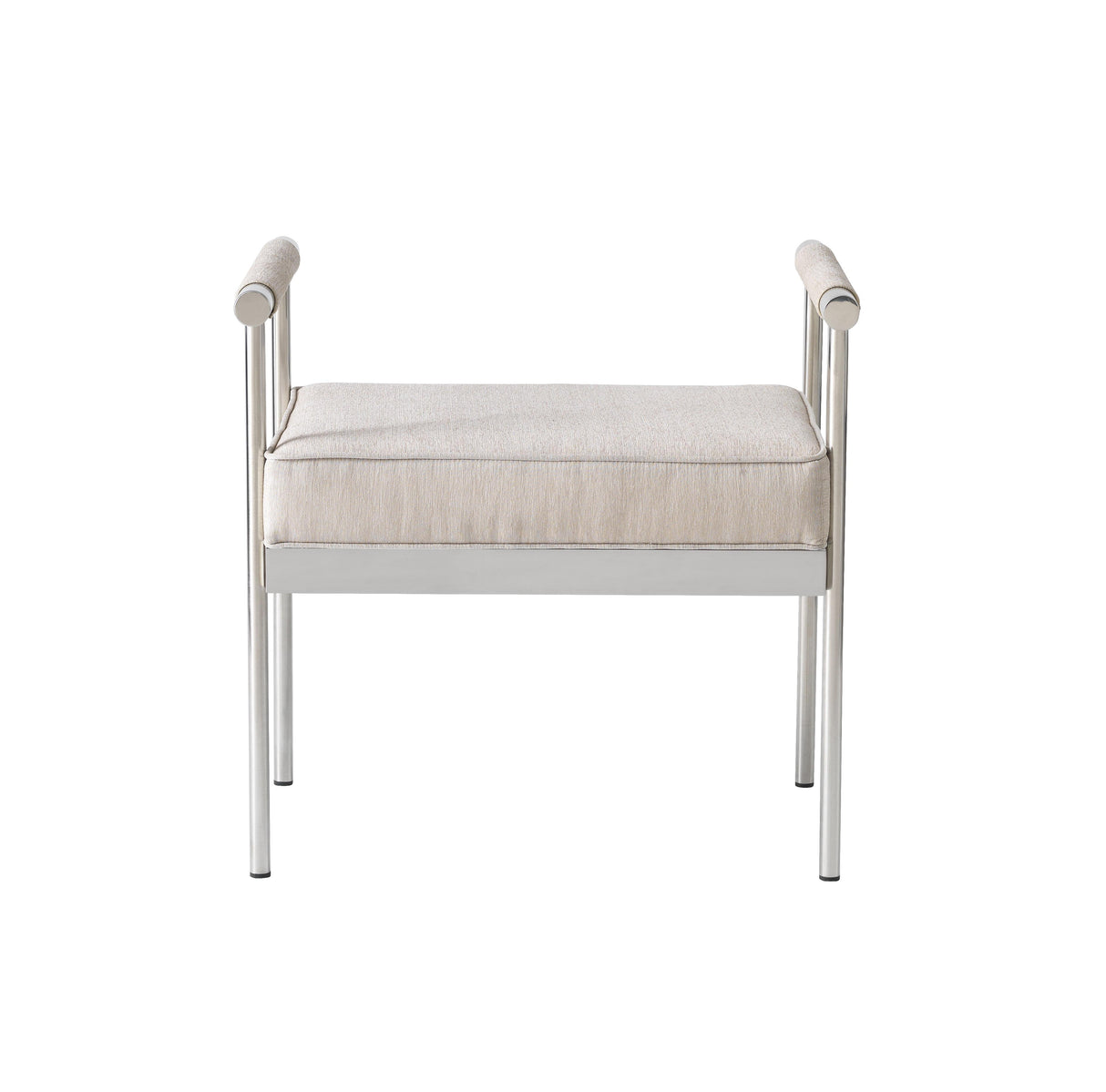 Diva Cream Velvet Bench by TOV Furniture at Eve Furniture