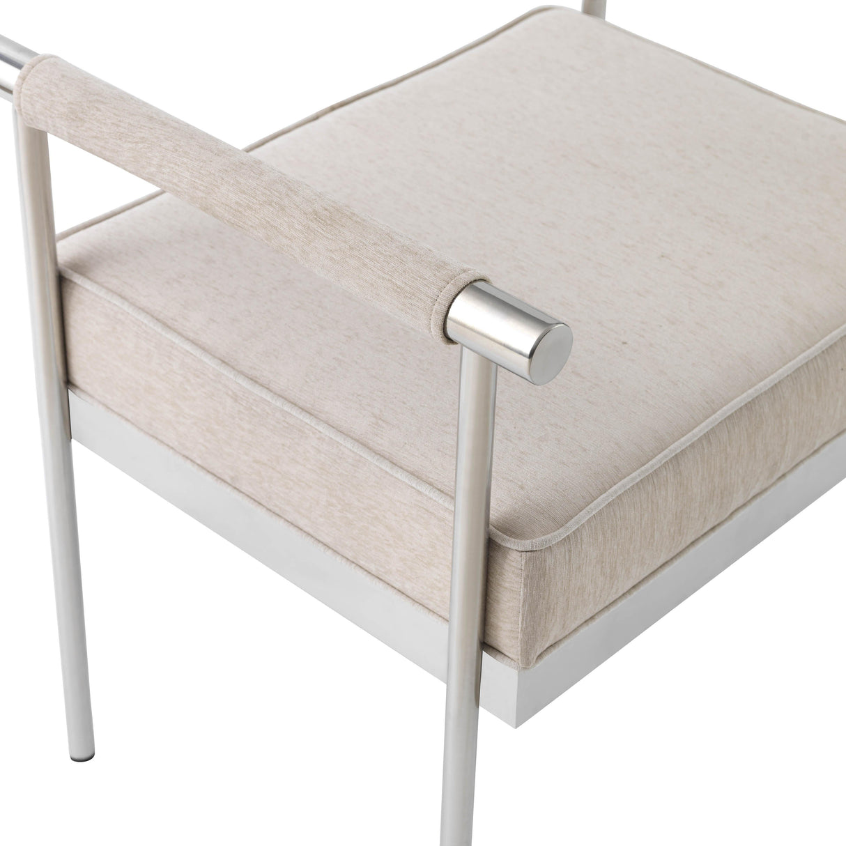 Diva Cream Velvet Bench by TOV Furniture at Eve Furniture