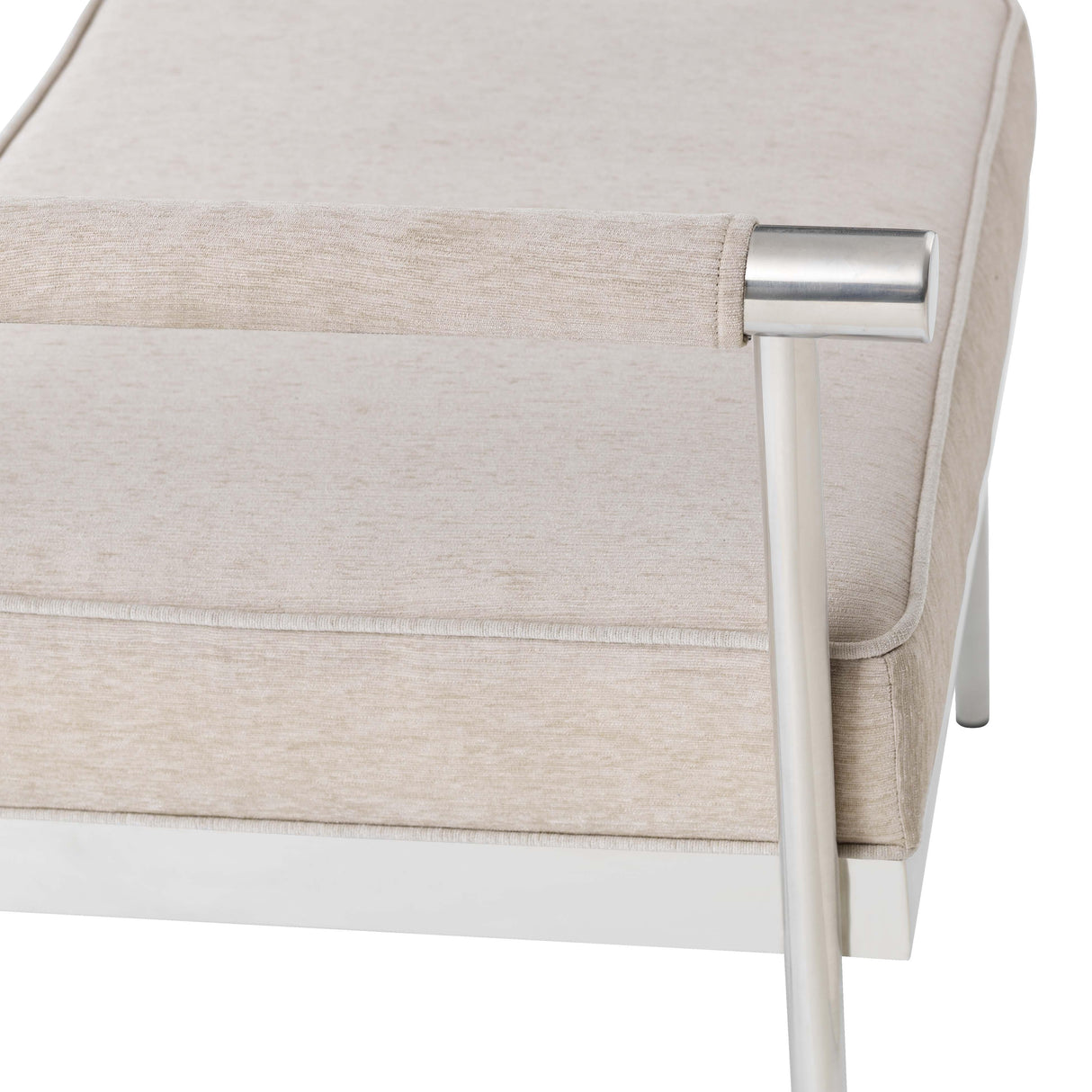 Diva Cream Velvet Bench by TOV Furniture at Eve Furniture