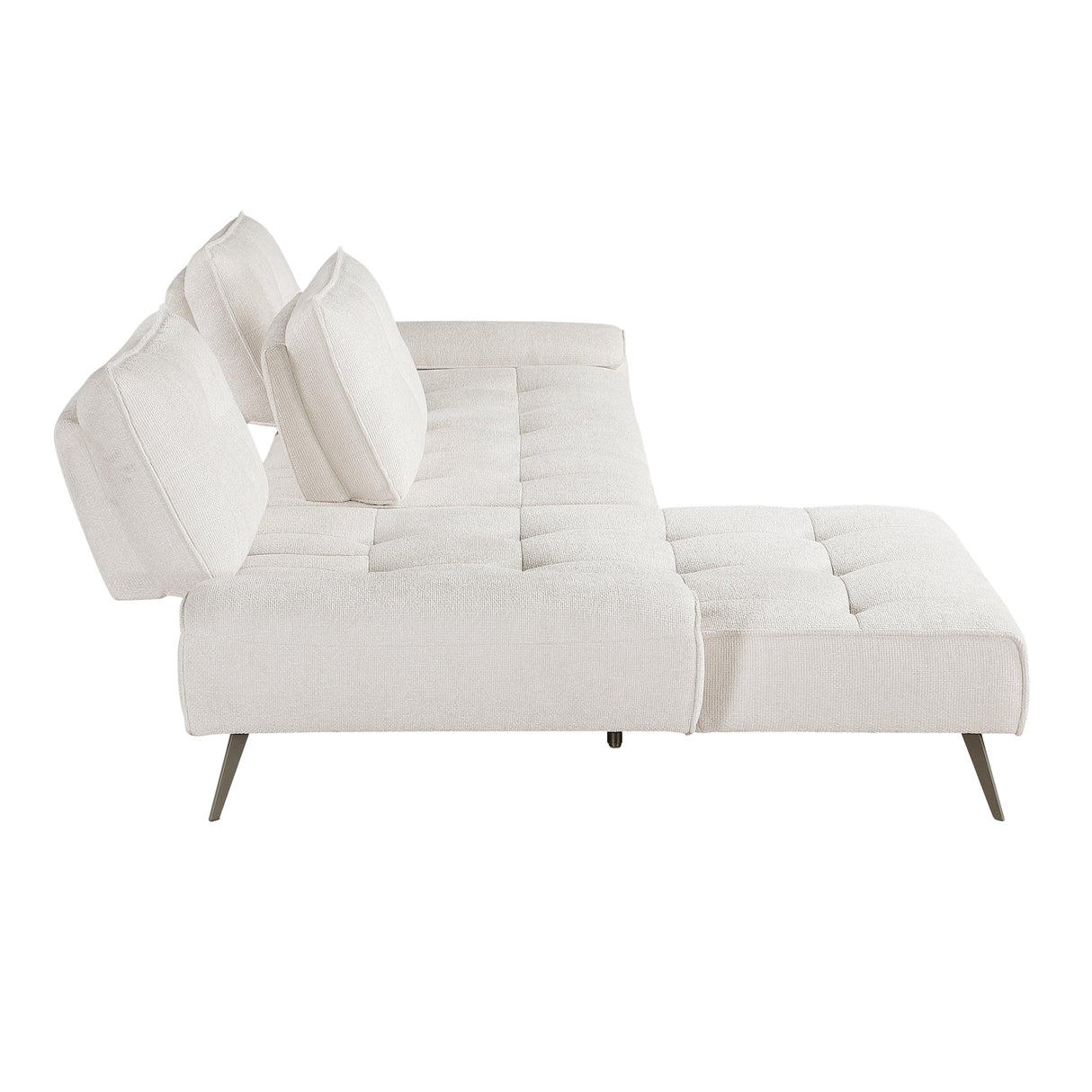 Dominic Beige 2-Piece Sectional with Left Chaise and Dual-position Backs by Homelegance at Eve Furniture