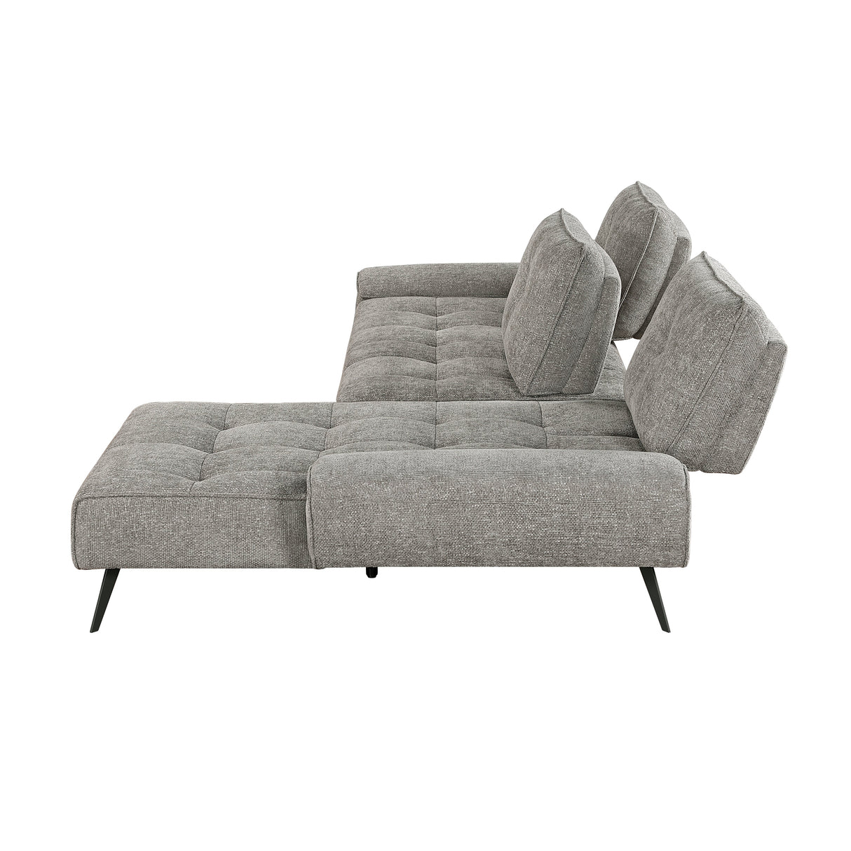 Dominic Dark Gray 2-Piece Sectional with Right Chaise and Dual-position Backs by Homelegance at Eve Furniture