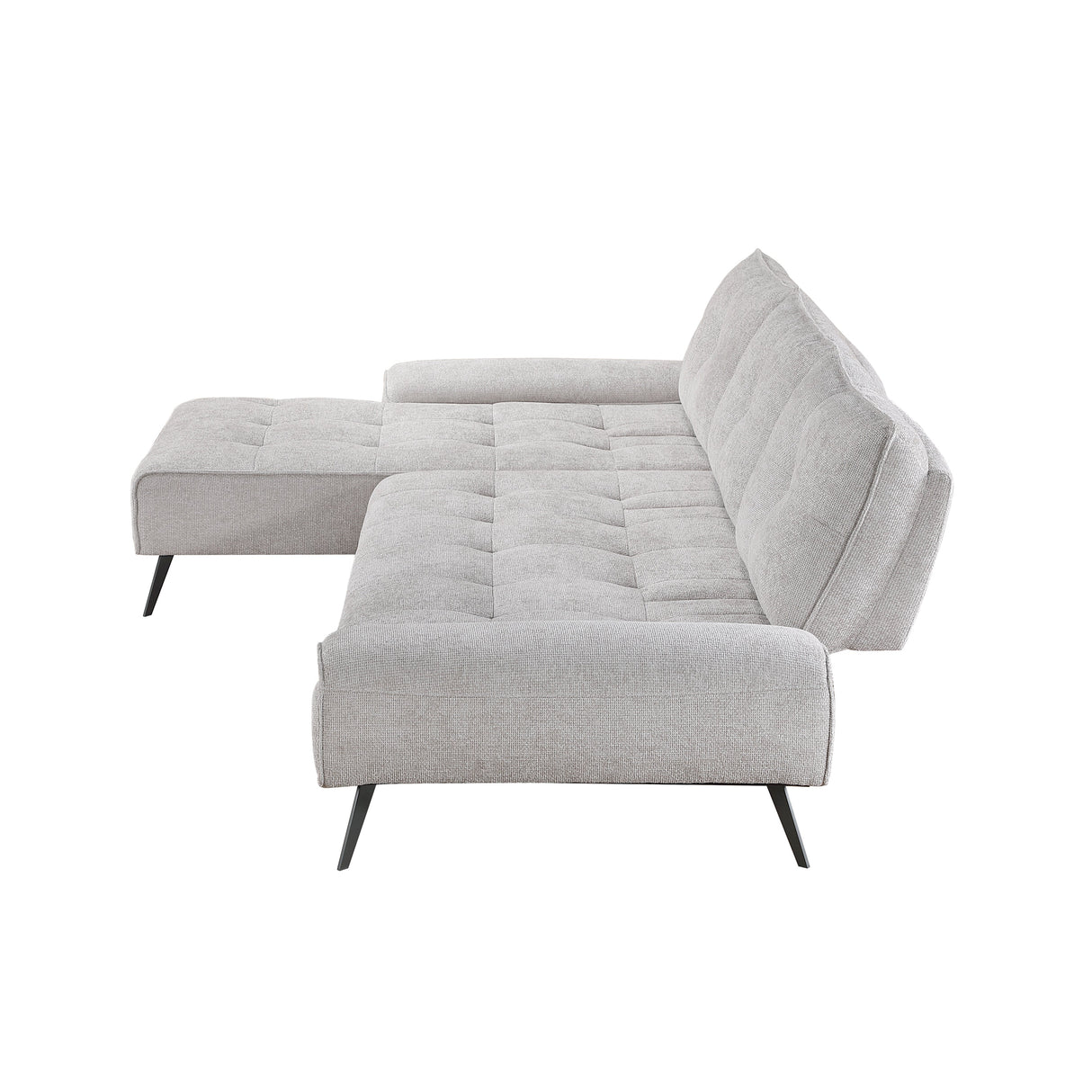 Dominic Light Gray 2-Piece Sectional with Left Chaise and Dual-position Backs by Homelegance at Eve Furniture