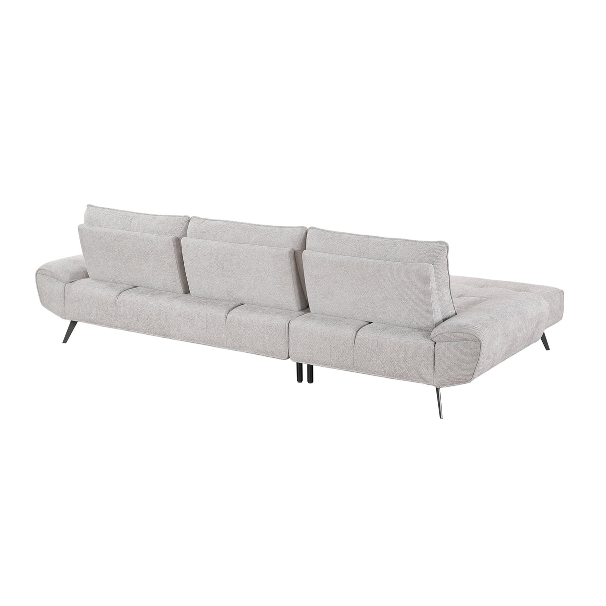 Dominic Light Gray 2-Piece Sectional with Left Chaise and Dual-position Backs by Homelegance at Eve Furniture