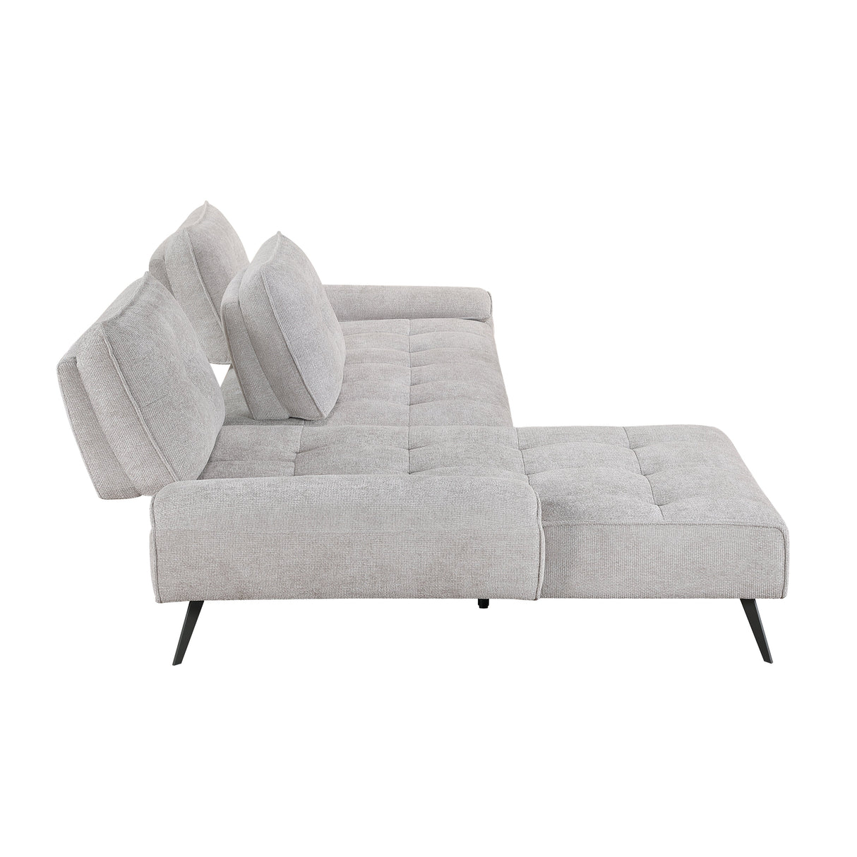 Dominic Light Gray 2-Piece Sectional with Left Chaise and Dual-position Backs by Homelegance at Eve Furniture