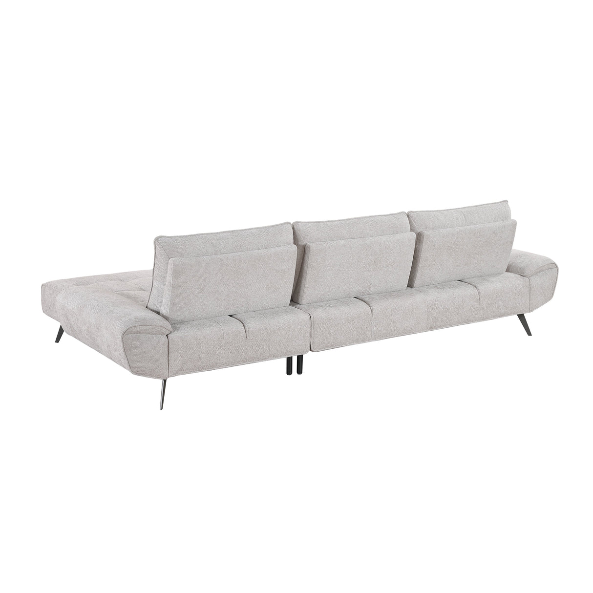 Dominic Light Gray 2-Piece Sectional with Right Chaise and Dual-position Backs by Homelegance at Eve Furniture