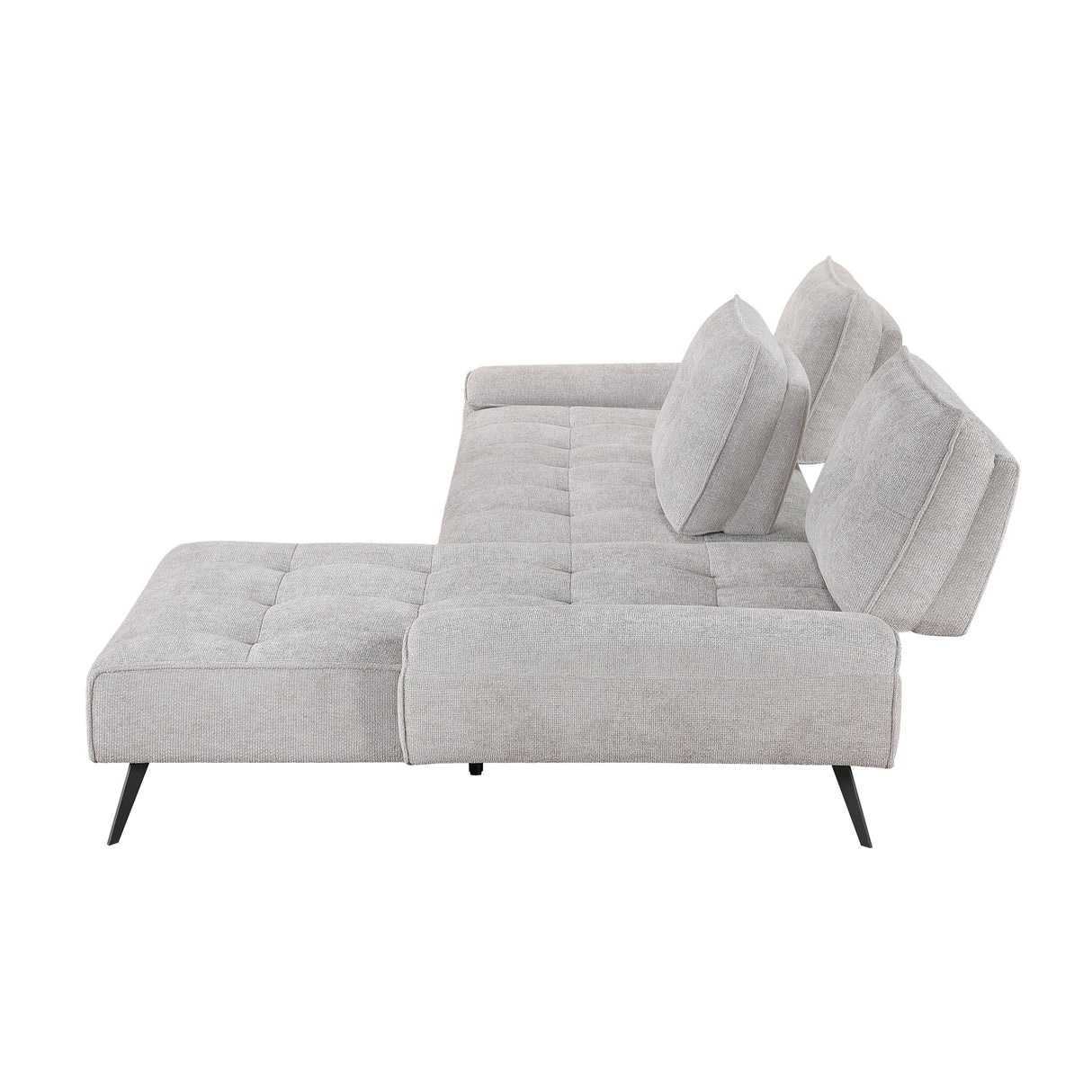 Dominic Light Gray 2-Piece Sectional with Right Chaise and Dual-position Backs by Homelegance at Eve Furniture