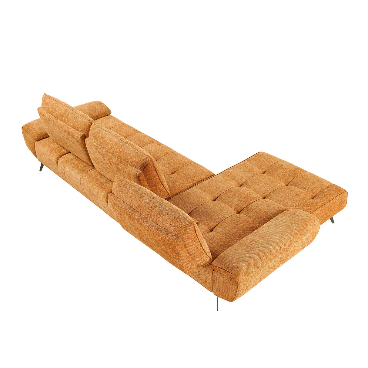 Dominic Orange 2-Piece Sectional with Left Chaise and Dual-position Backs by Homelegance at Eve Furniture