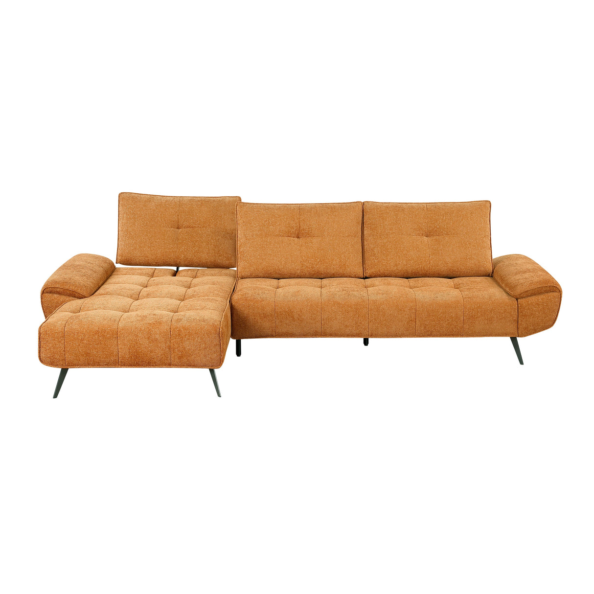 Dominic Orange 2-Piece Sectional with Left Chaise and Dual-position Backs by Homelegance at Eve Furniture