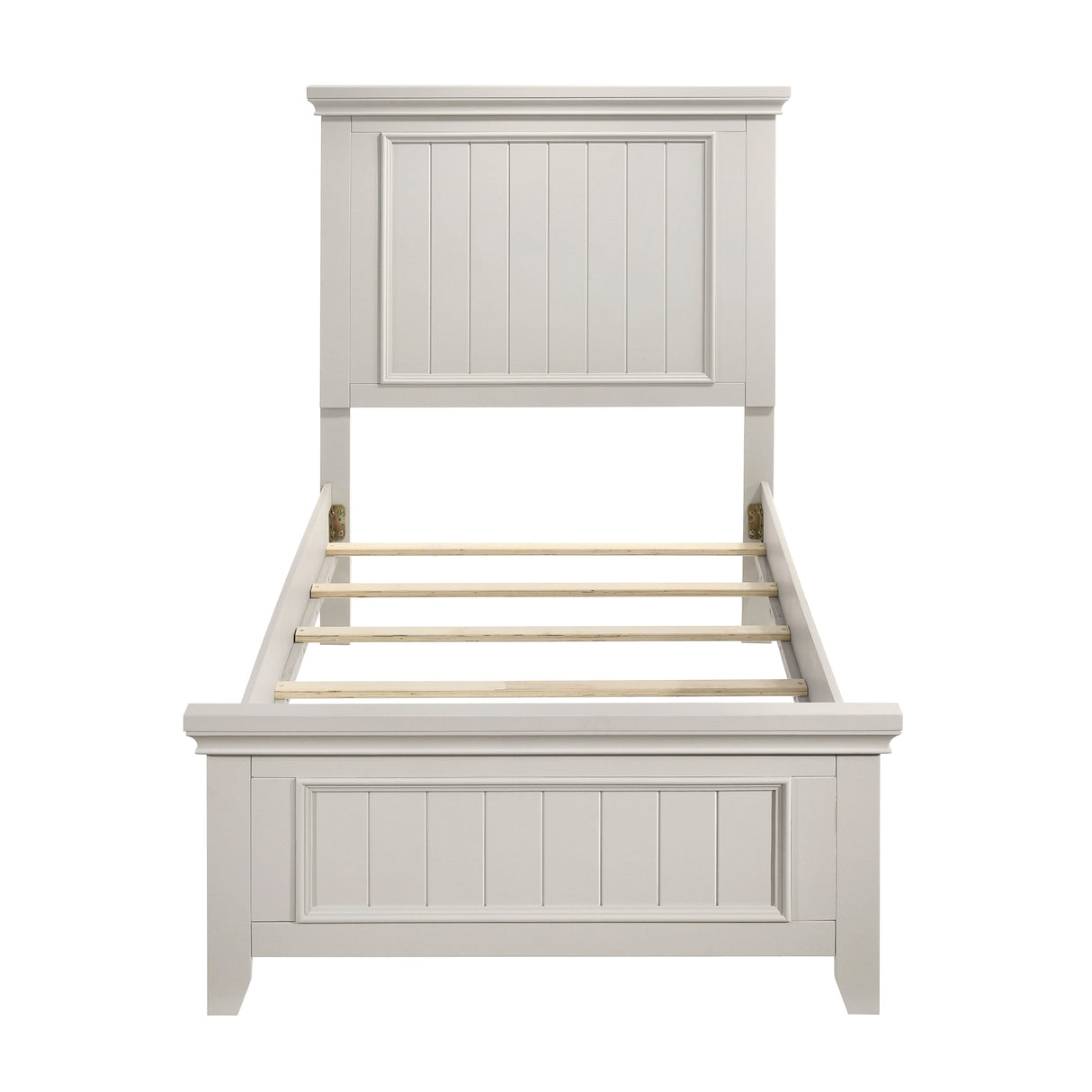Donahue White Twin Panel Bed by Homelegance at Eve Furniture