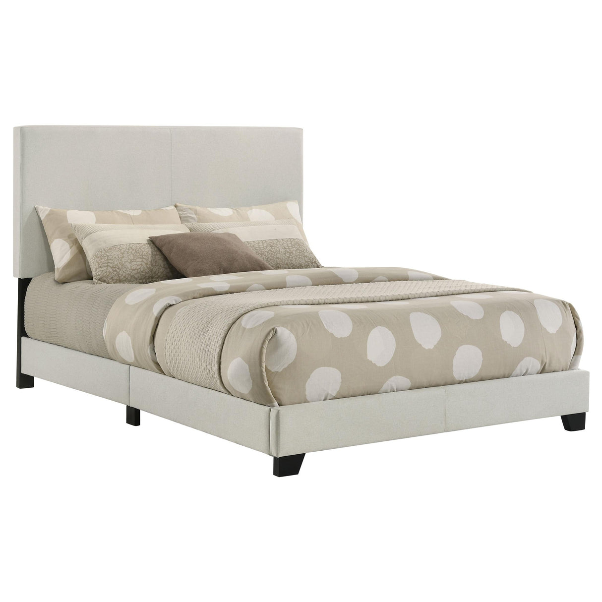 Dorian Cream Upholstered Full Panel Bed by Coaster at Eve Furniture