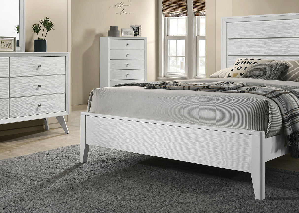 Dortmund White California King Bed by Furniture of America at Eve Furniture