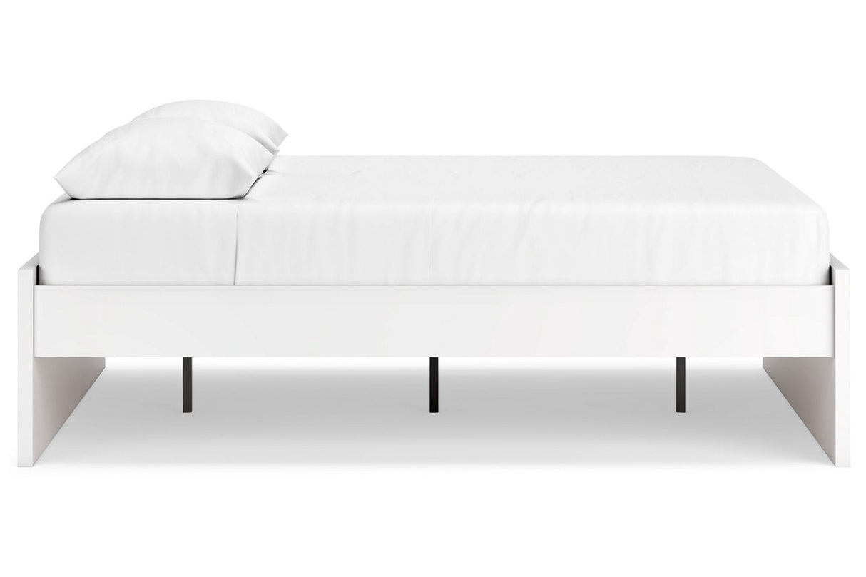 Onita White Queen Platform Base Bed by Ashley at Eve Furniture