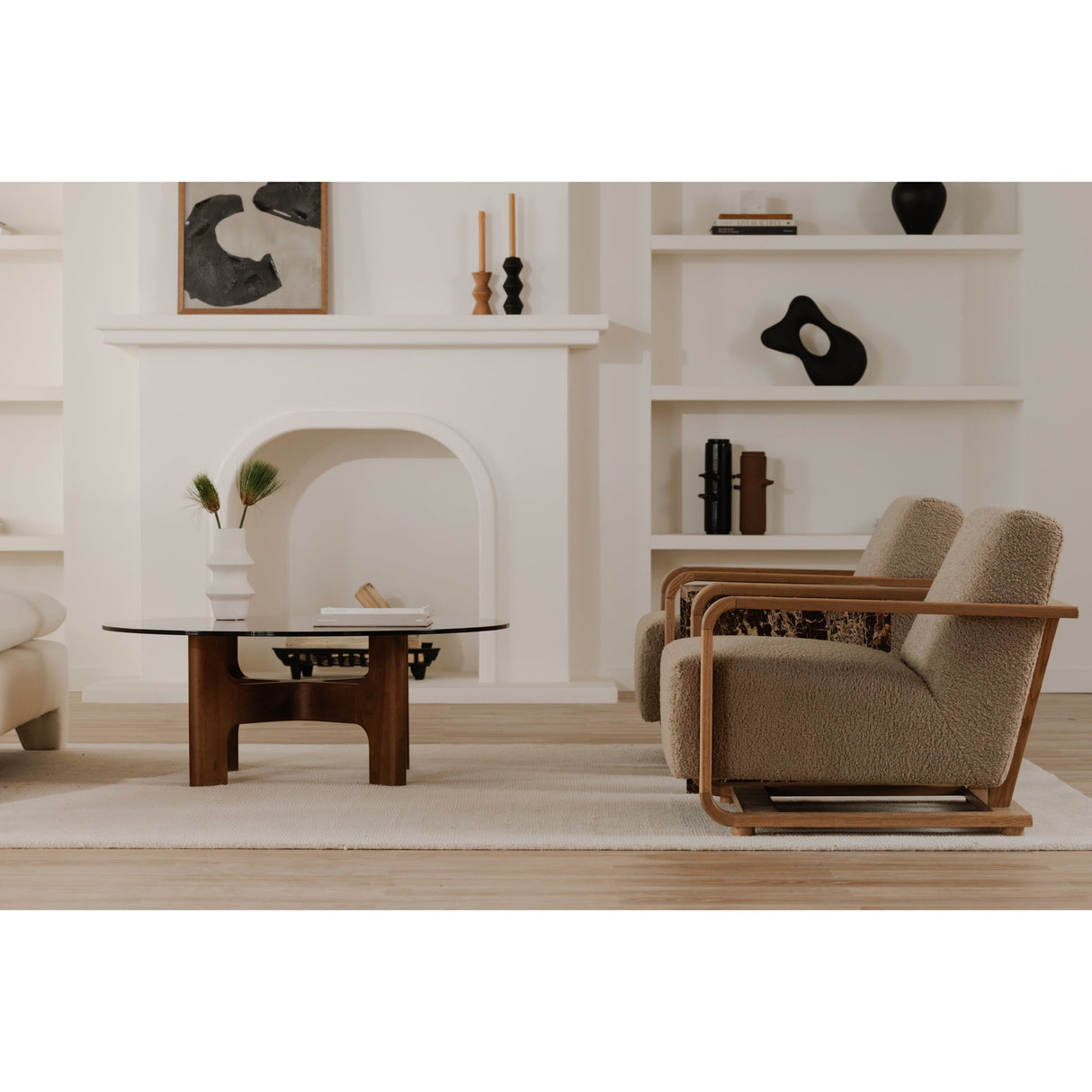 Eckersley Beige Lounge Chair by Moe's Home at Eve Furniture