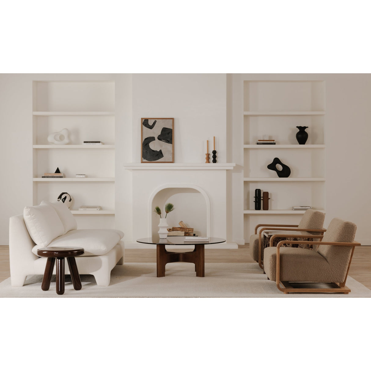 Eckersley Beige Lounge Chair by Moe's Home at Eve Furniture