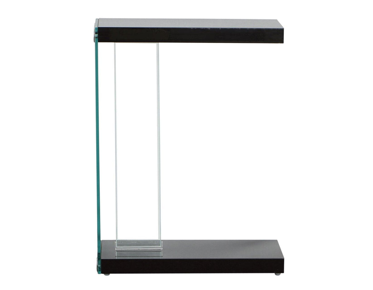 Elaina Chair Side End Table, Glossy Black by Steve Silver at Eve Furniture