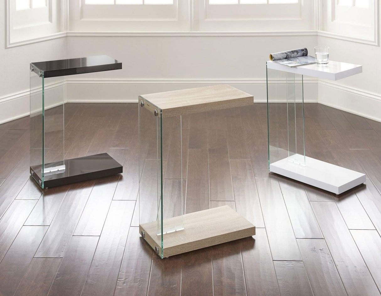 Elaina Chair Side End Table, Glossy Black by Steve Silver at Eve Furniture