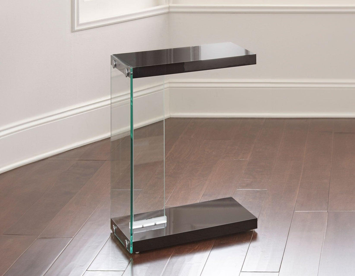 Elaina Chair Side End Table, Glossy Black by Steve Silver at Eve Furniture