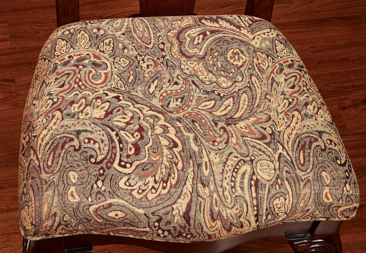 Elana Brown Cherry 5 Pc Round Dining Table Set by Furniture of America at Eve Furniture