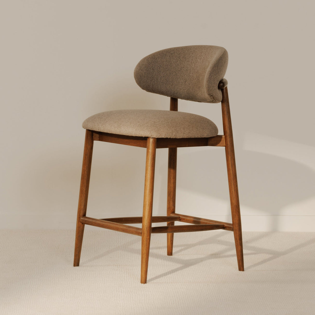 Ellie Light Brown Counter Stool by Moe's Home at Eve Furniture