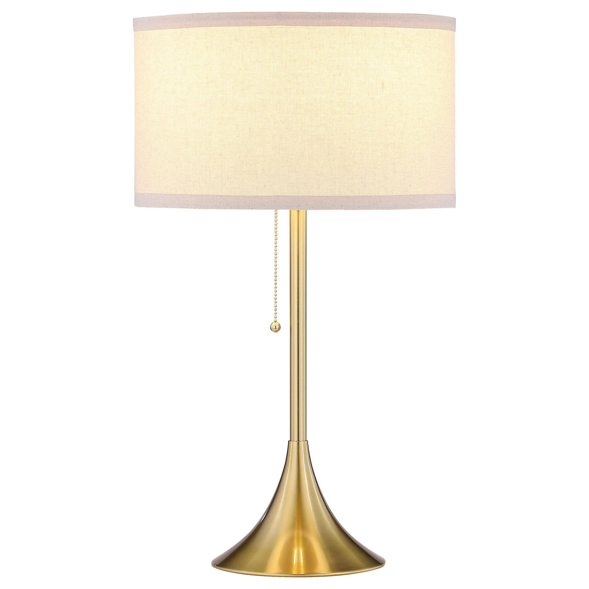 Elmira Gold 24-inch Drum Shade Metal Table Lamp by Coaster at Eve Furniture