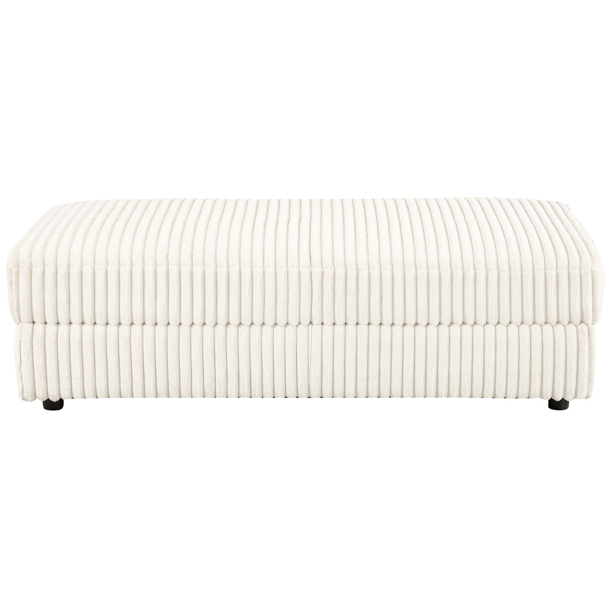 Emberson Ivory Upholstered Rectangular Storage Ottoman by Coaster at Eve Furniture