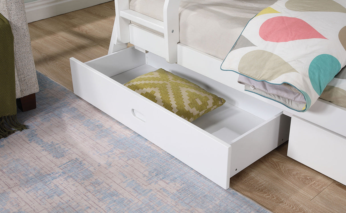 Emilee White Twin/Full Bunk Bed by Furniture of America at Eve Furniture