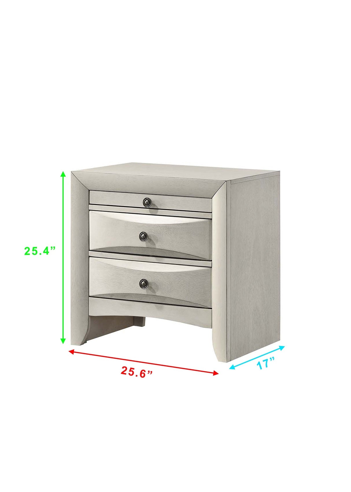 Emily White Nightstand by Crown Mark at Eve Furniture