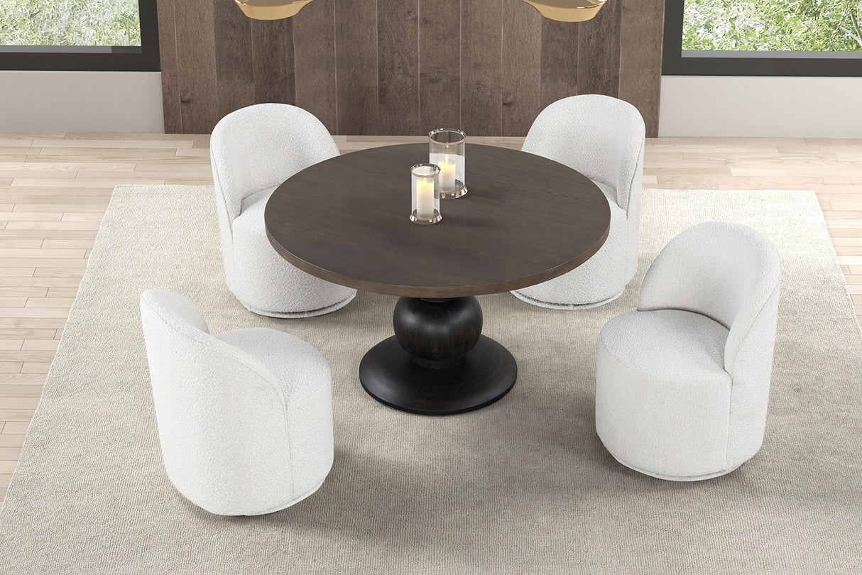Essen Espresso Round Dining Table by Furniture of America at Eve Furniture