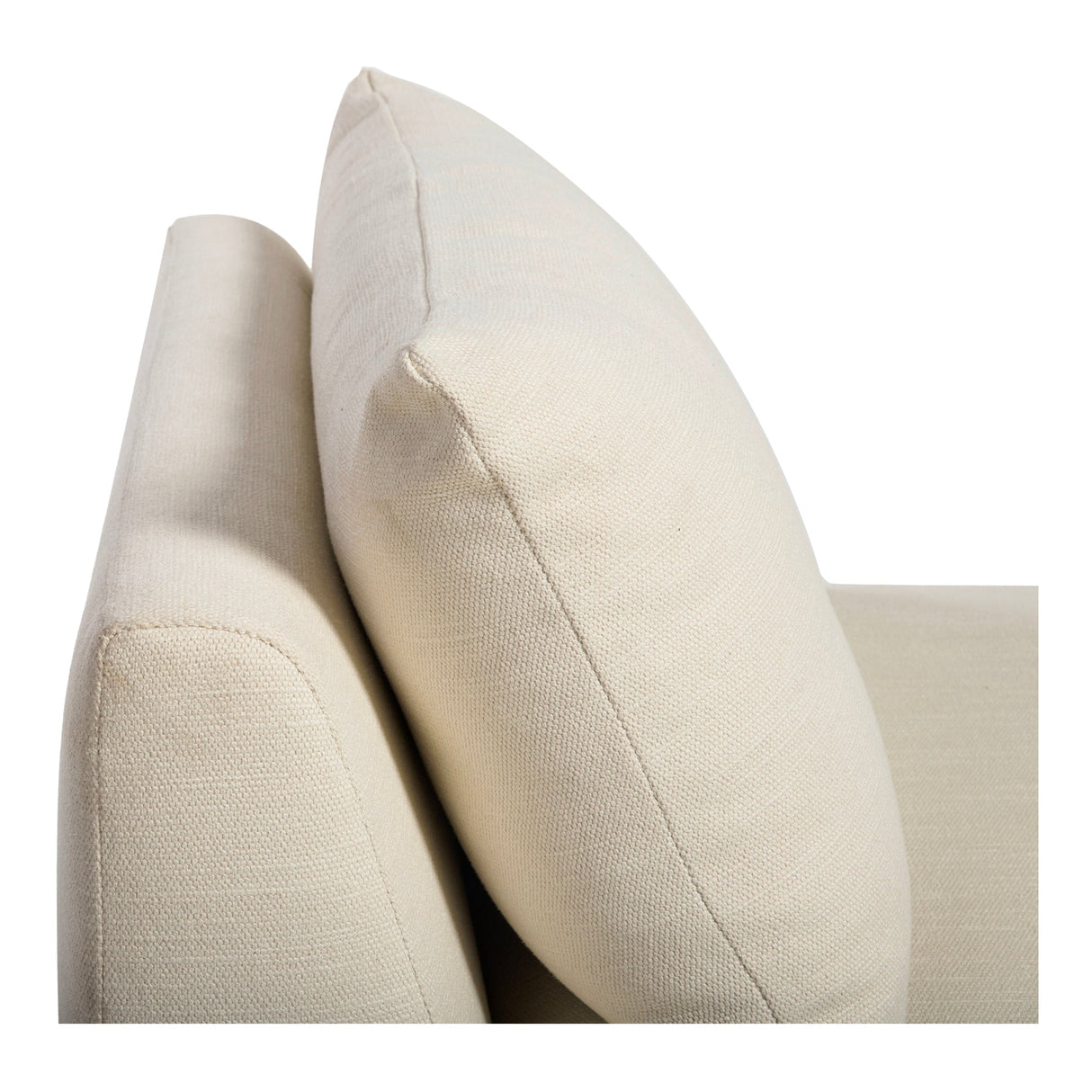 Estelle Cream Chaise by Moe's Home at Eve Furniture
