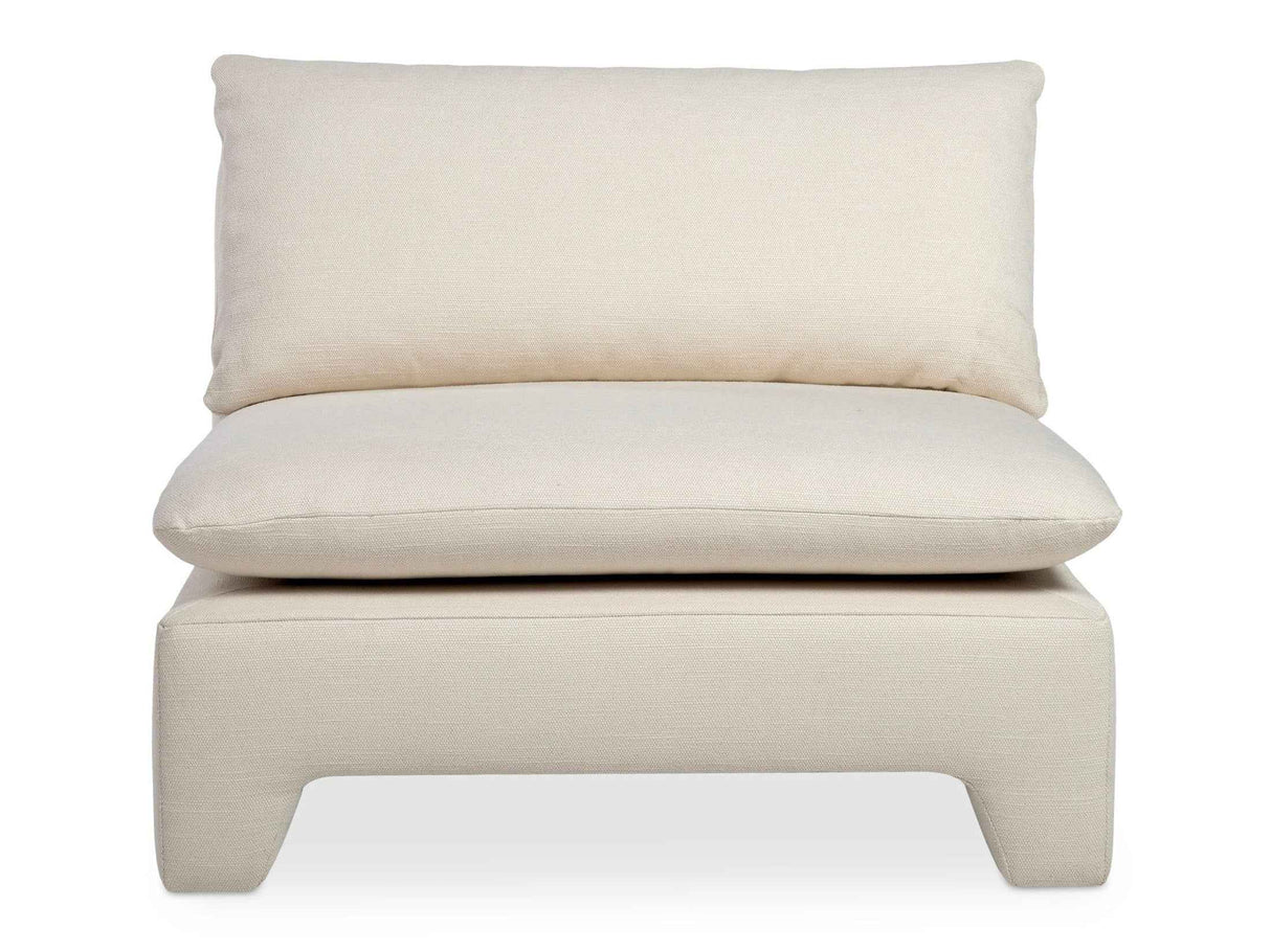 Estelle Cream Lounge Chair by Moe's Home at Eve Furniture