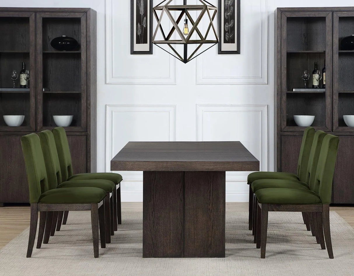 Evan Green Velvet Side Chair by Steve Silver at Eve Furniture