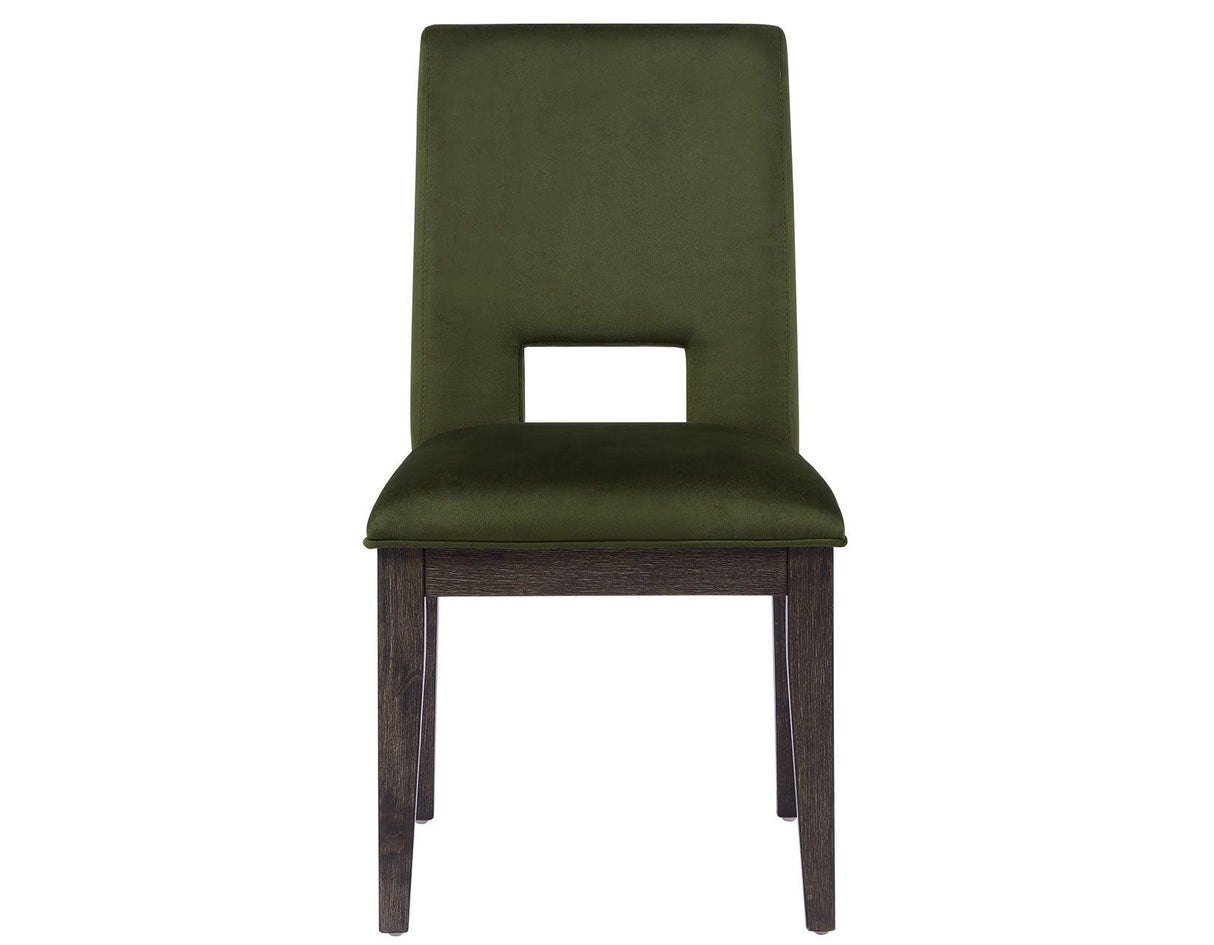 Evan Green Velvet Side Chair by Steve Silver at Eve Furniture