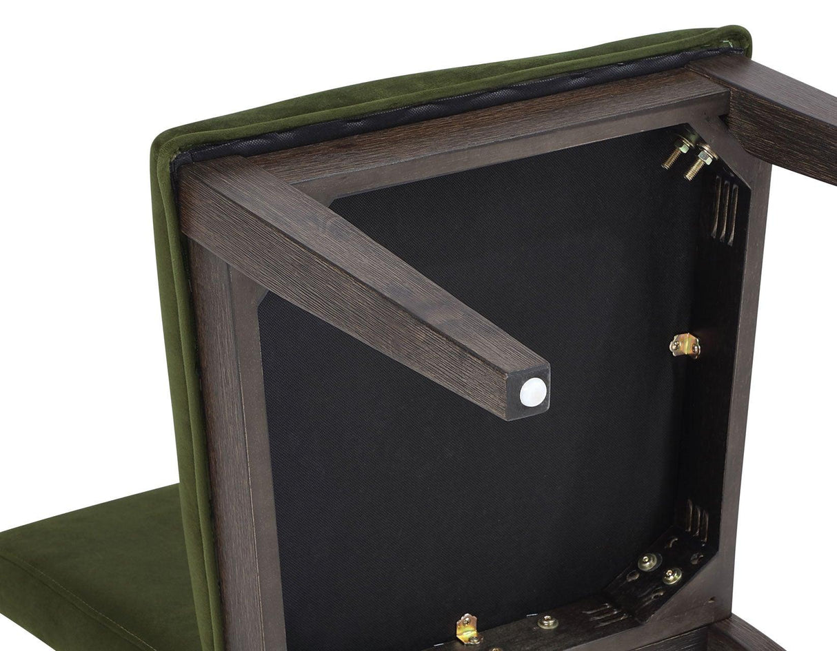 Evan Green Velvet Side Chair by Steve Silver at Eve Furniture