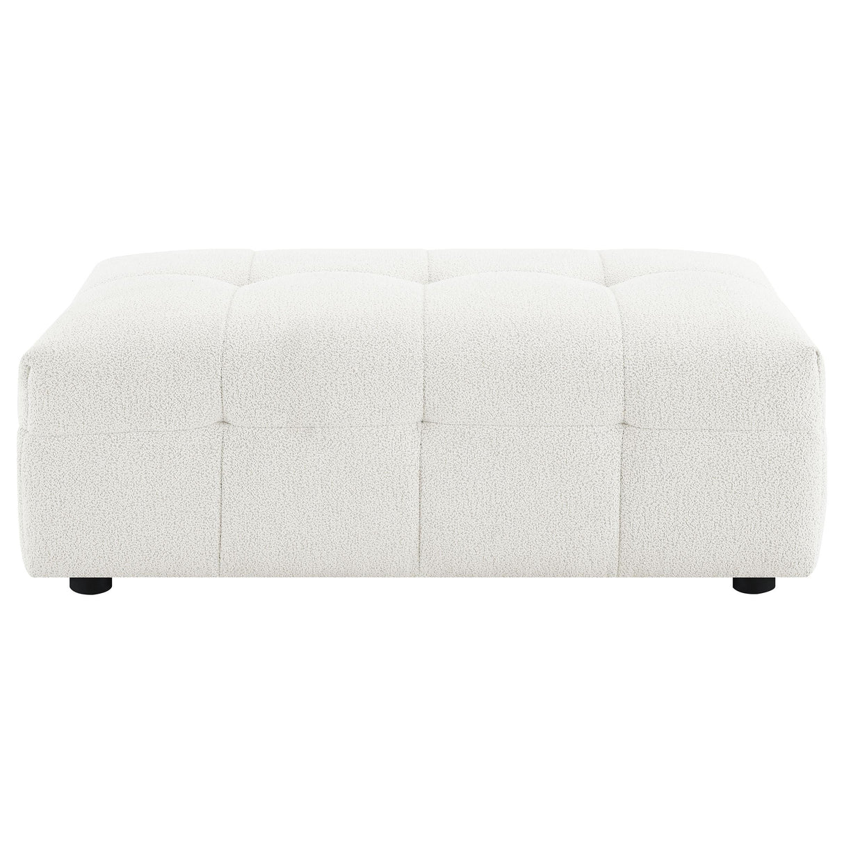 Everly Off White Boucle Upholstered Rectangular Ottoman by Coaster at Eve Furniture