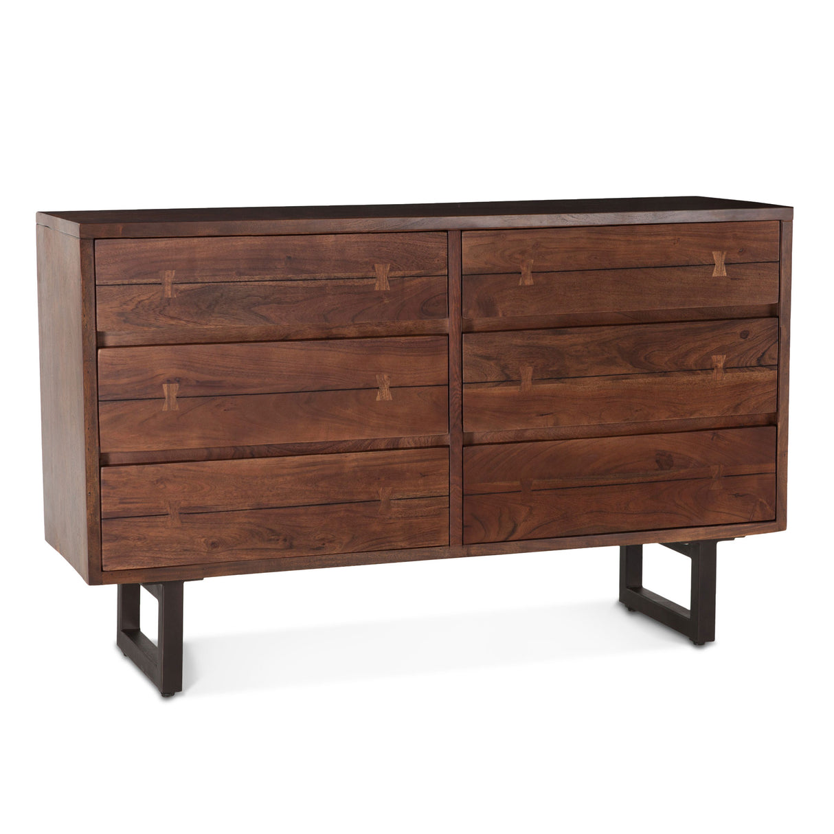 Aspen 58" Six Drawer Dresser in Walnut by Home Trends & Design at Eve Furniture