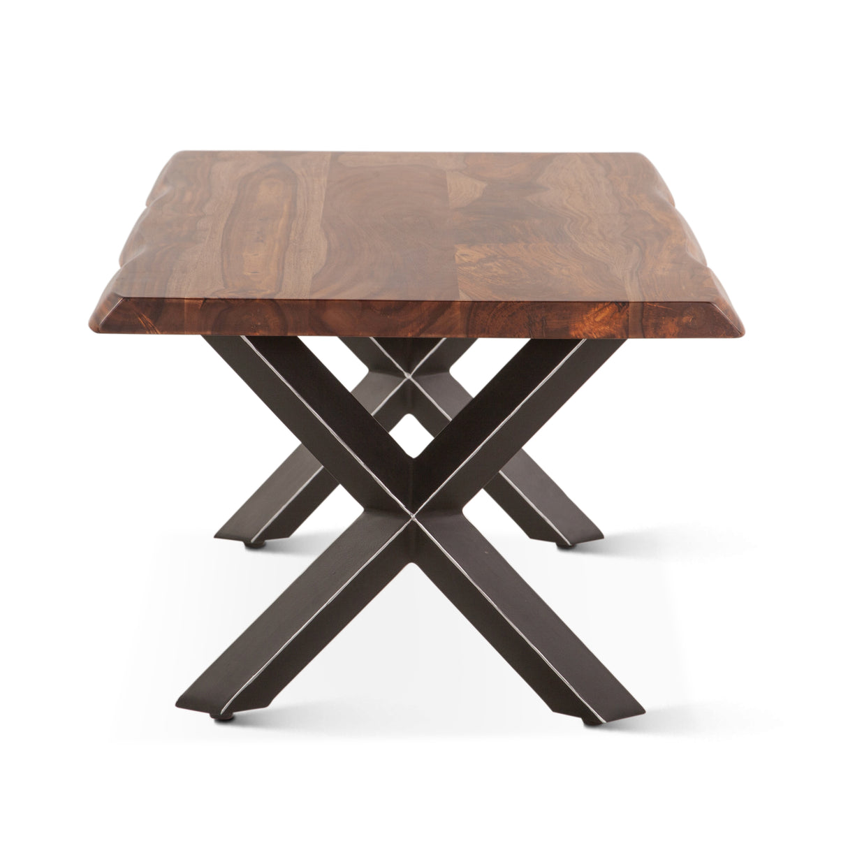Brisbane 46" Coffee Table in Natural Sheesham Wood and Iron by Home Trends & Design at Eve Furniture