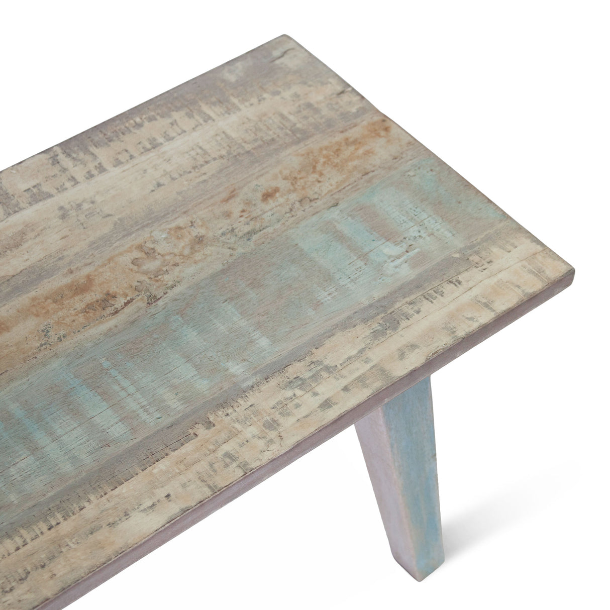 Ibizia 60" Storage Bench in Vintage Teal Reclaimed Wood