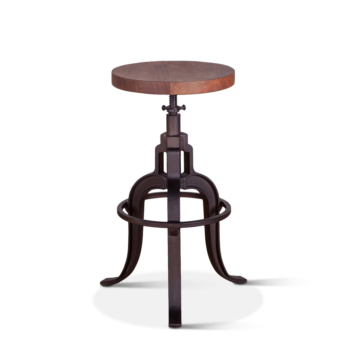 Organic Forge 14" Adjustable Stool in Raw Walnut by Home Trends & Design at Eve Furniture