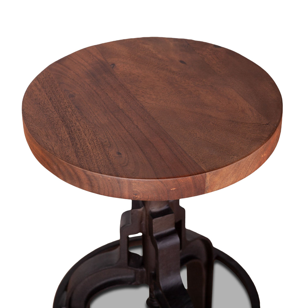 Organic Forge 14" Adjustable Stool in Raw Walnut by Home Trends & Design at Eve Furniture