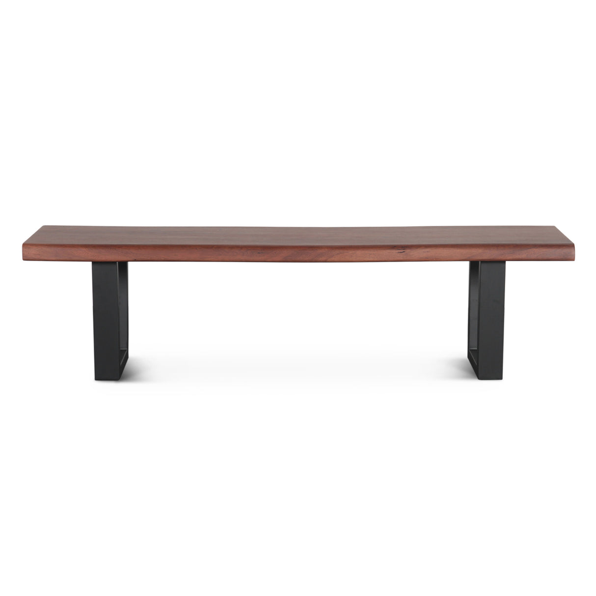 Reed 68" Bench in Light Sequoia with Gunmetal Legs by Home Trends & Design at Eve Furniture