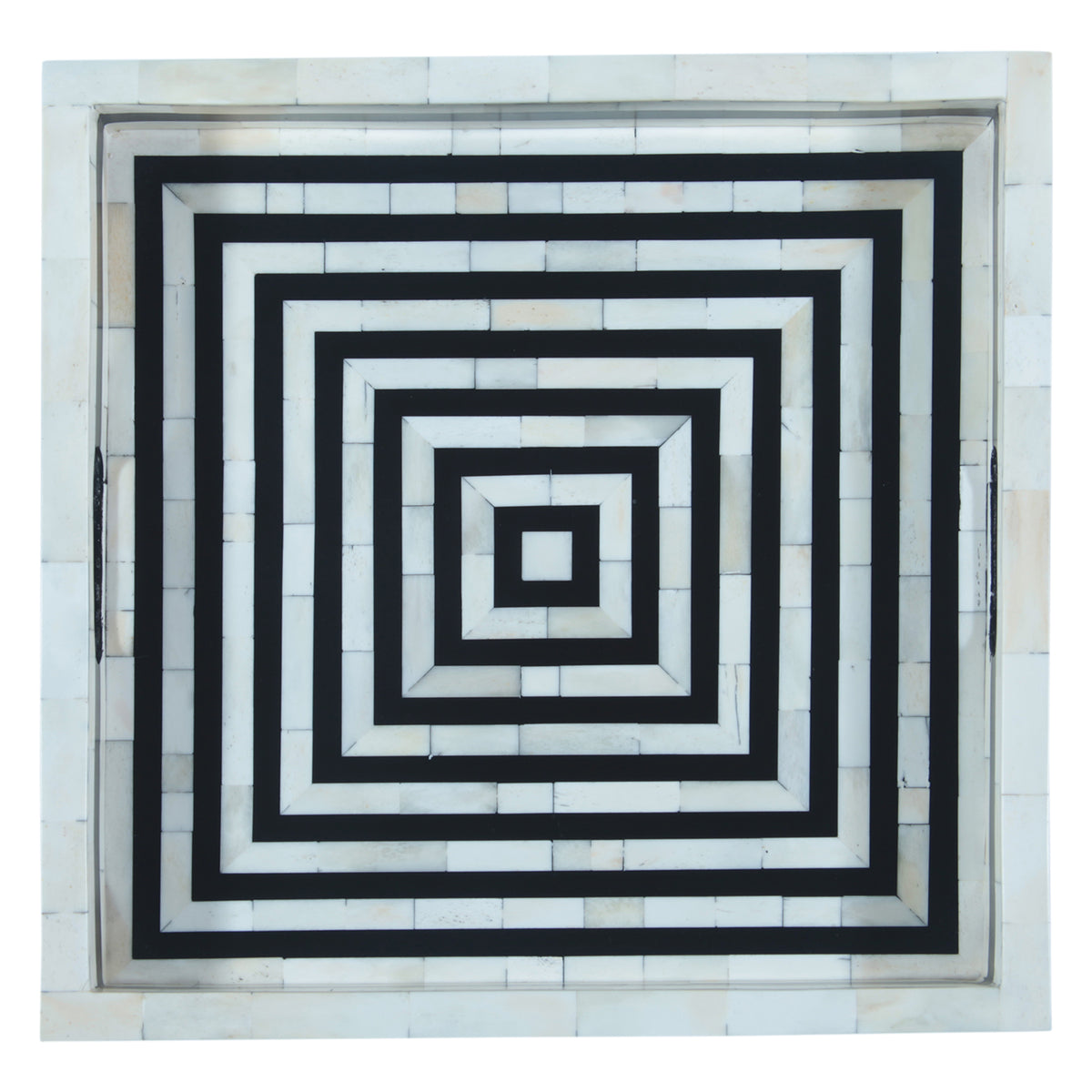 Taara Square Tray in Striped Pattern