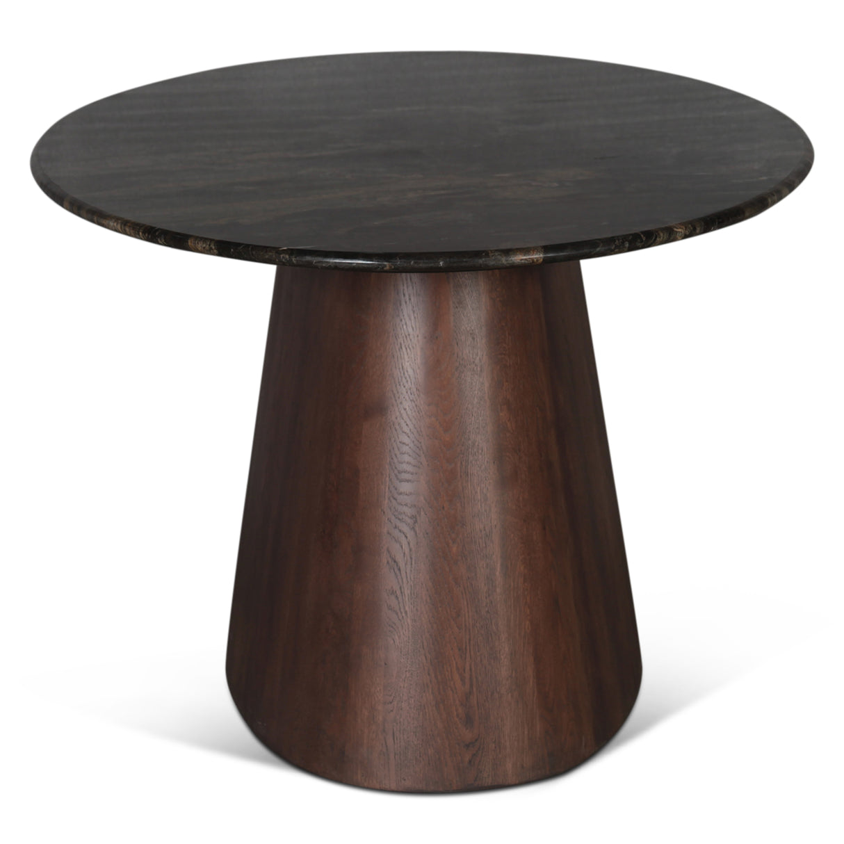 Vista 90" Oval Dining Table in Lava Marble with Dark Mango Base by Home Trends & Design at Eve Furniture